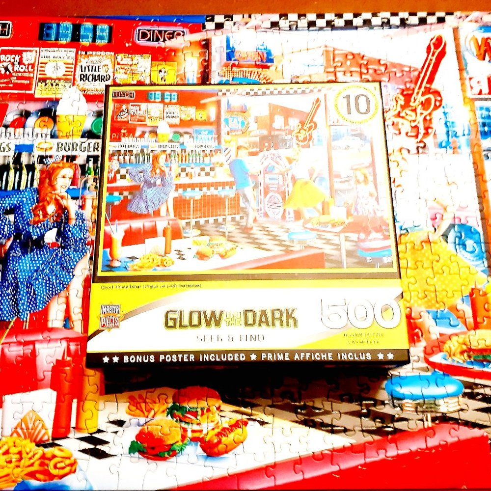 Master Pieces Jigsaw Puzzle Good Times Diner 500 Pieces Complete